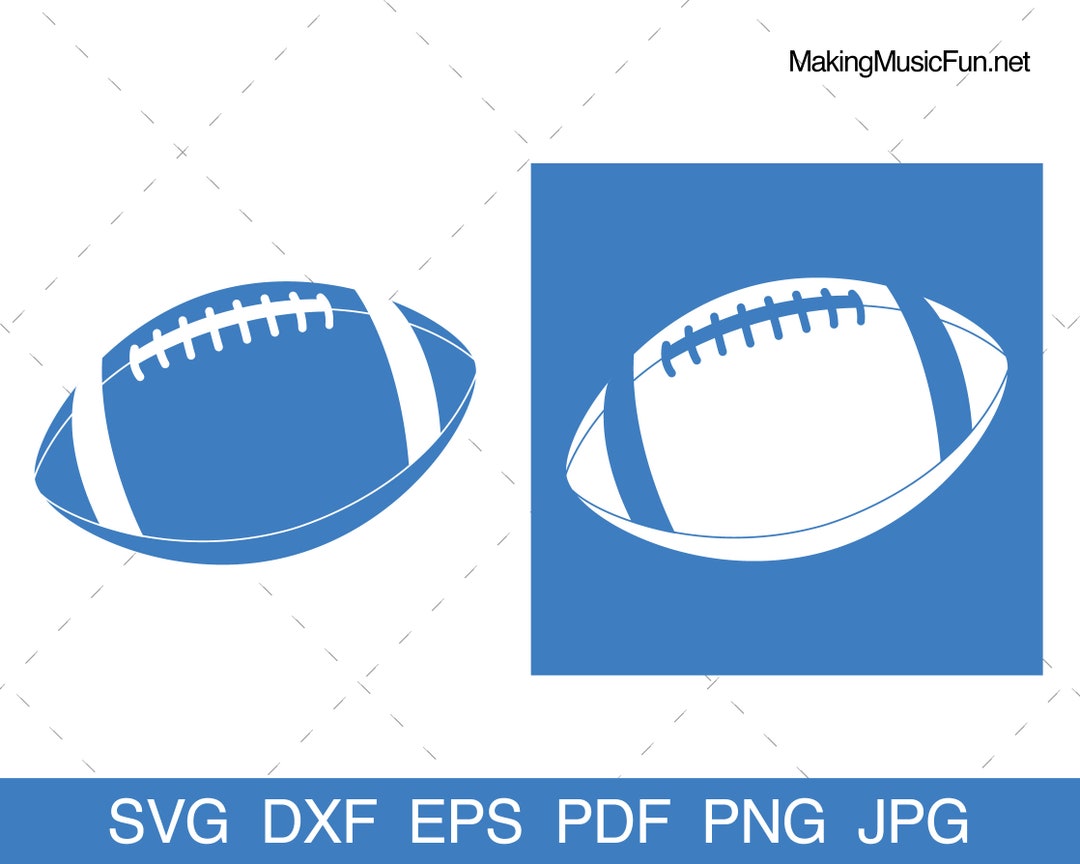 Football SVG Cricut Cut Files. Blue Football Icon Clip Art and Vector