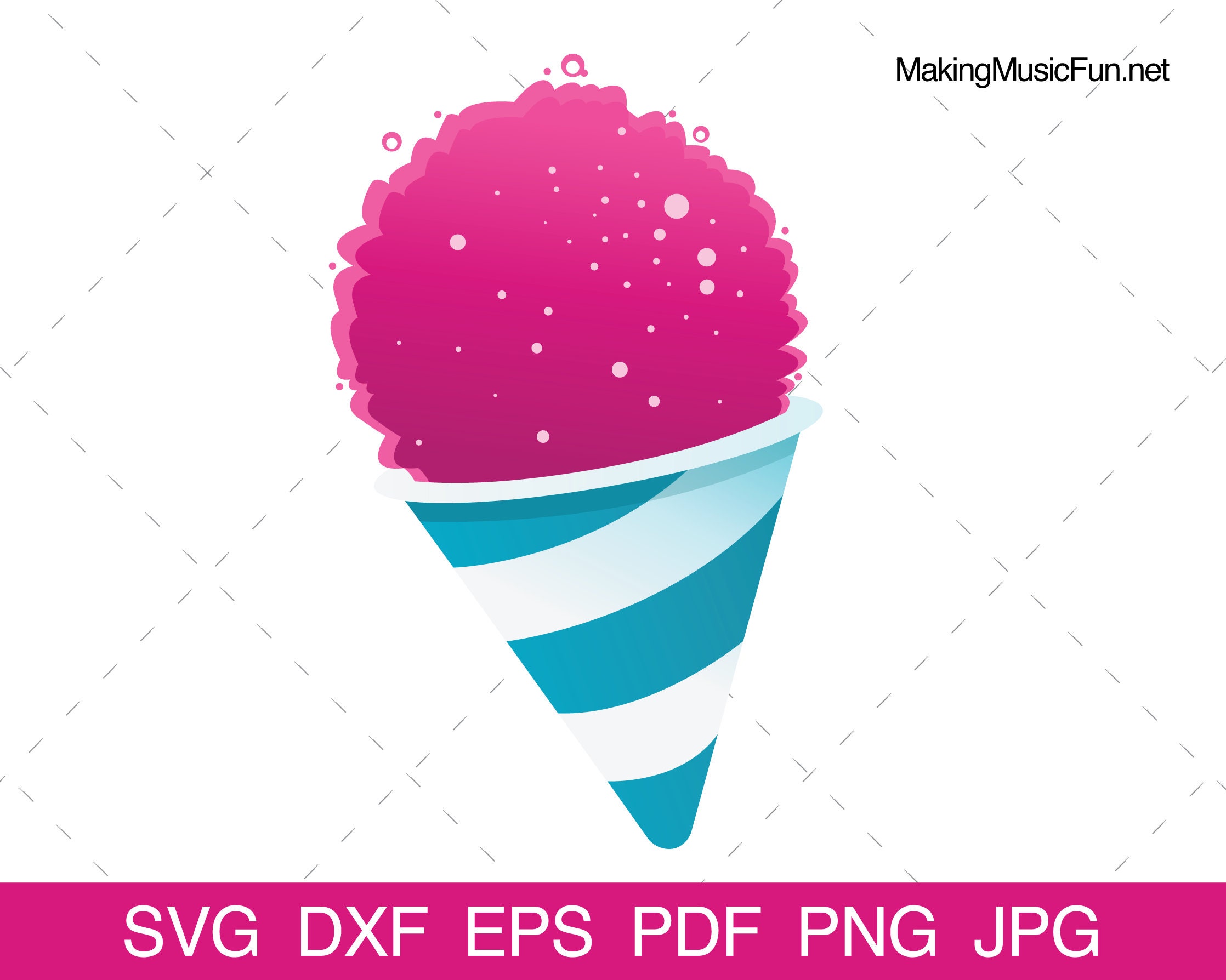 Snow Cone SVG Cricut Cut Files. Snow Cone Clip Art and Vector