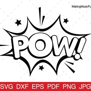 Cartoon POW! - Cricut & Silhouette SVG Cut Files. Cartoon POW! Clip Art and Vector Illustration. Commercial Use. (dxf, eps, pdf, png, jpg)