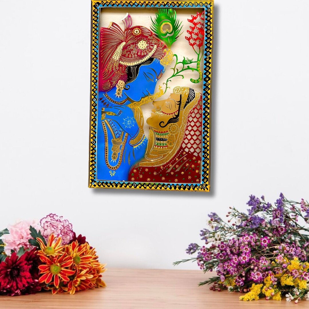 Radha Krishna Metal Wall Art Frame Wall Hangings for Home Etsy