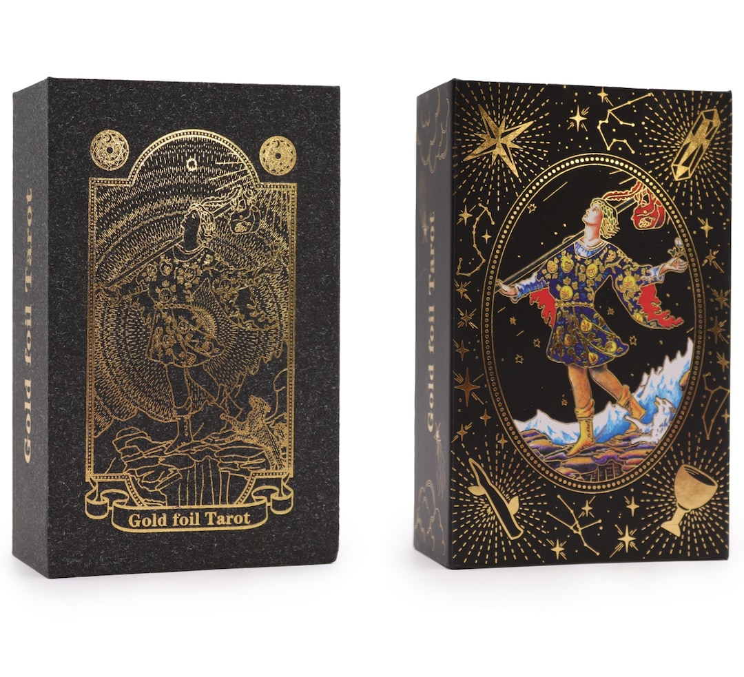 Luxury Golden Tarot Card Sets: Gift Boxed With Guide - Etsy