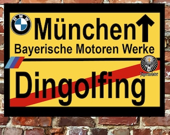 BMW Factory Road Sign