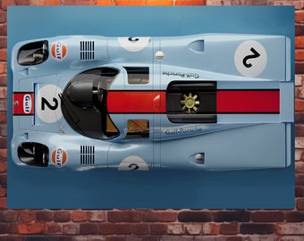Porsche 917K in Gulf Livery in 3D Imagery