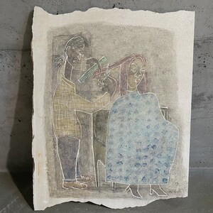 a painting on marble, engraving and painting, home ornament, bedroom, modern art