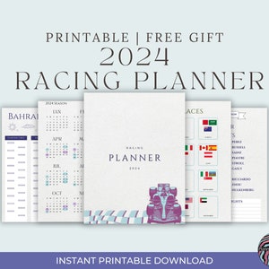Het ultieme raceseizoenjournaal voor 2024 - coureurs- en constructeurskampioenschappen, race-informatiebladen met GRATIS bingosjabloon