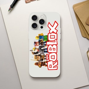 Roblox iPhone Flexi Case Transparent with Frost Effect Gamer Phone Cover Personalised Gift for him Birthday Gift for Kids Christmas