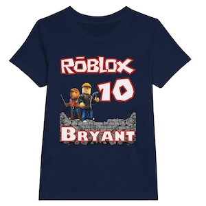 Premium Roblox Kinder Geburtstags-T-Shirt / Sehr weiche Baumwolle / Gamer T-Shirt / Roblox personalisiertes T-Shirt / personalisiertes Geschenk / Kinder T-Shirt