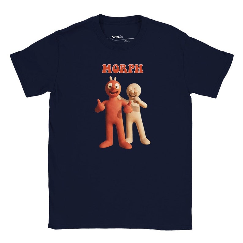 Morph KINDER T-shirt / personalisiertes Geschenk / T-Shirt für Kinder / Kinder TV / Geburtstag / Weihnachten / Eid / DTG / hochwertiger Druck Navy