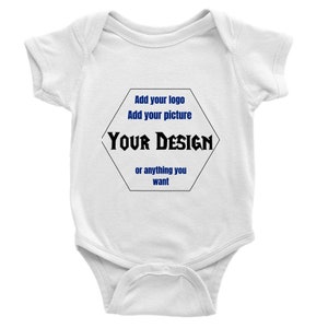 Design Your Own, Perosnalised baby body suit, birthday gift, new baby gift, gifts for baby, Baby Short Sleeve Bodysuit, 6m/12m/18m