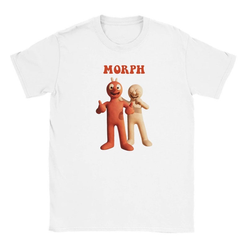 Morph KINDER T-shirt / personalisiertes Geschenk / T-Shirt für Kinder / Kinder TV / Geburtstag / Weihnachten / Eid / DTG / hochwertiger Druck White