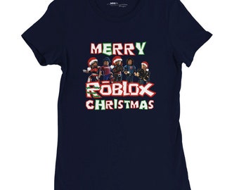 T-shirt premium de Noël Roblox pour femmes / très doux et léger / adolescents de 15 ans et plus / t-shirt pour gamers / cadeau de Noël / anniversaire / personnalisé