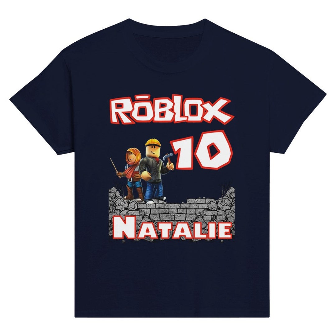 Buy Roblox Kids Birthday T-shirt Personalised Young Gamer Cotton