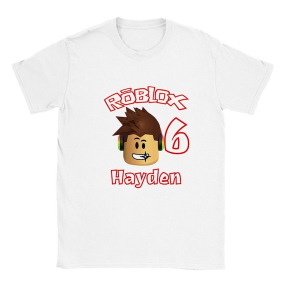 Game Kids Shirt Roblox Birthday T shirt Custom Name Age Kids