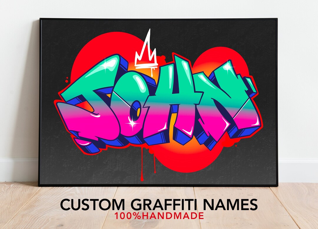Custom Graffiti Name Print Art Gift Idea Etsy