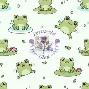 Frosch Musterdesign, Digitales Papier zum Basteln, Kommerzielle Nutzung, Scrapbooking, Junk Journal Art