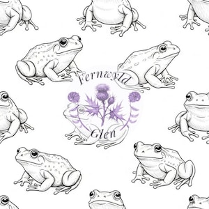 Frosch Musterdesign, Digitales Papier zum Basteln, Kommerzielle Nutzung, Scrapbooking, Junk Journal Art