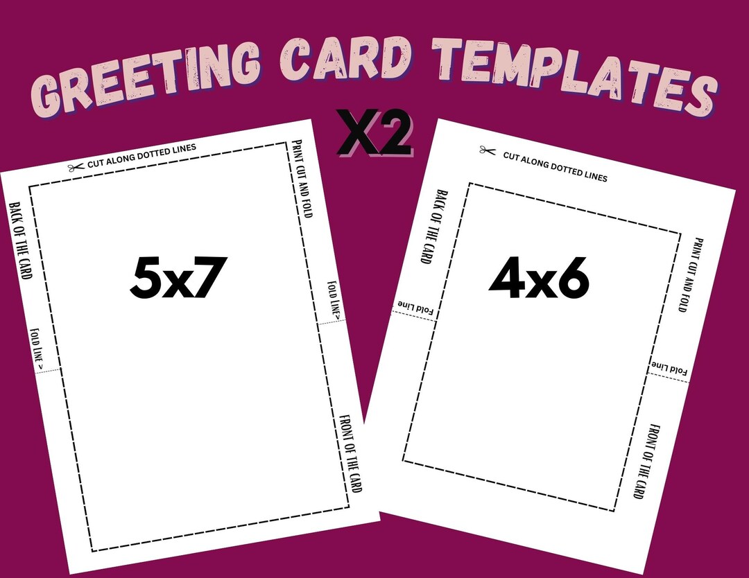 5x7 GREETING Card Template 4x6 Greeting Card Template Etsy 5x7 GREETING Card Template 4x6 Greeting Card Template Etsy