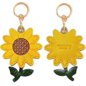 Sunflower AirTag keychain