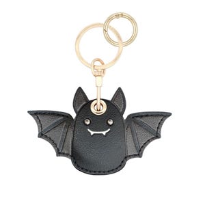 Bat AirTag Keychain, Faux Leather Bag Charm