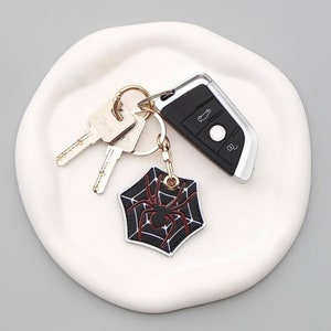 Spider web AirTag Keychain