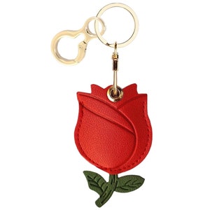 Red Rose AirTag Keychain