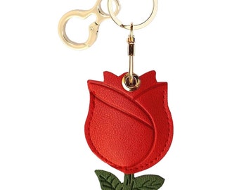 Red Rose AirTag Keychain