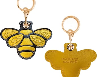 Bee AirTag Keychain | Cute Bee Key Ring | Animal Bag Charm | Handmade AirTag Holder