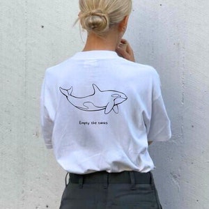 Empty the tanks T-Shirt / Orca Animal Welfare Shirt / Orcas rescue tshirt / Animals Nature Protection Statement / Killerwhale Blackfish tee