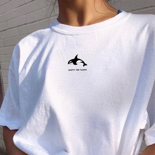 Empty the tanks T-Shirt / Orca Animal Welfare Shirt / Orcas rescue Tshirt / Animals Nature Protection Statement / Killerwhale Blackfish tee