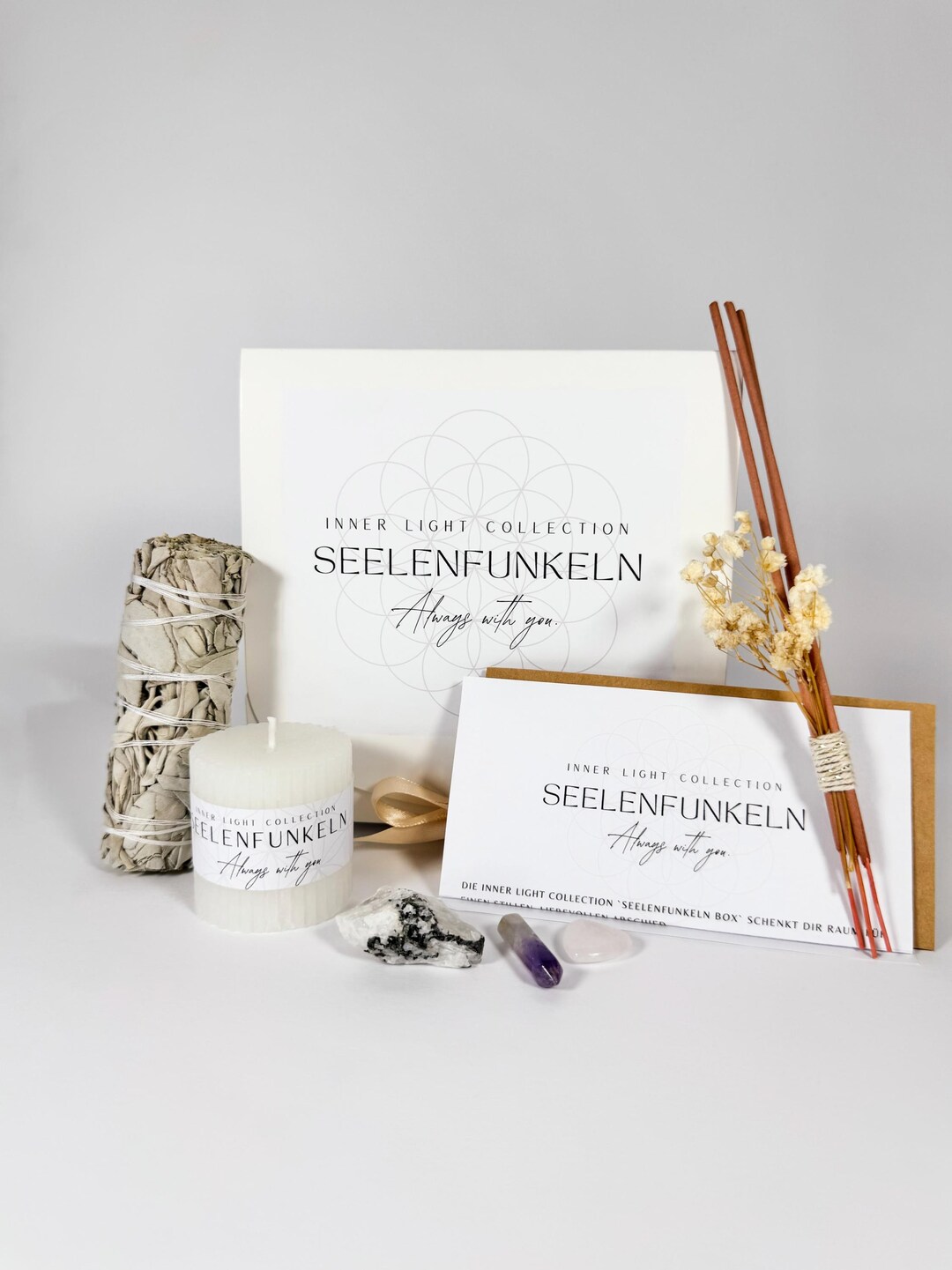 Soul Sparkle Gift Box With Gemstones, Incense and Candle – Comfort and ...