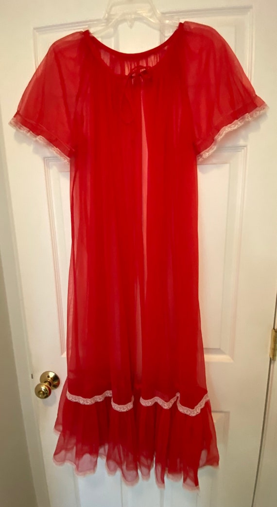 Vintage Sheer Chiffon Dress - Gem