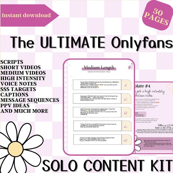 200+ FULL OnlyFans Solo Content Kit- Onlyfans Scripts, Sexting, Ideas, and more! | Fansly, LoyalFans, Snapchat