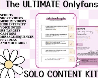 200+ FULL OnlyFans Solo Content Kit- Onlyfans Scripts, Sexting, Ideas, and more! | Fansly, LoyalFans, Snapchat