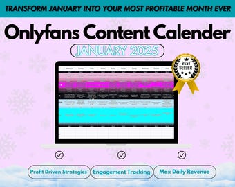 Onlyfans Content Calender PPV Template | Content Planner - January Edition