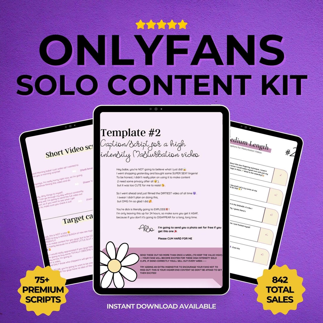 Onlyfans Content Kit - Viral Sexting Scripts, NSFW Captions & Solo ...