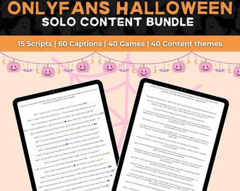 Halloween OnlyFans Content Bundle: Games, Captions, Themes (PDF & Word)