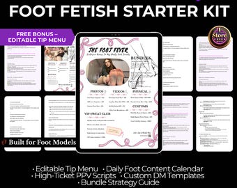 Foot Fetish Content Starter Kit – OnlyFans, Fansly, Snapchat (Digital Download)
