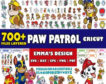 Paw Patrol SVG Bundle: Layered Vector Files for Cricut (Digital Download)