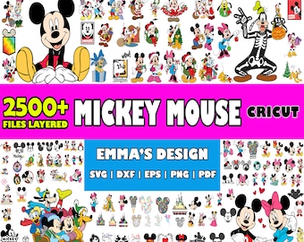 Mickey Mouse SVG Bundle: 2500+ Layered Designs (Digital Download)
