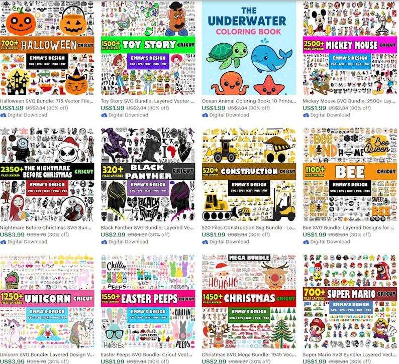 Download Complete Svg Mega SVG Bundle, 100,000+ Layered Files, Commercial Use (digital ...