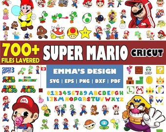 Super Mario SVG Bundle: Layered Vector Files for Cricut (700+ Files)