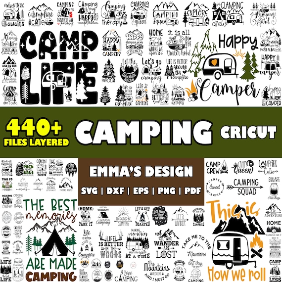 Camping SVG Bundle: 440+ Layered Designs for Cricut (Digital Download)