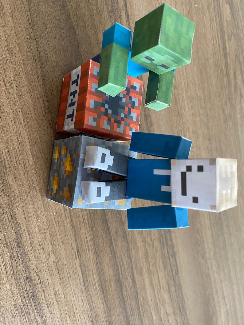 Minecraft Papercraft DIY Printable Build Your Own Minecraft Etsy