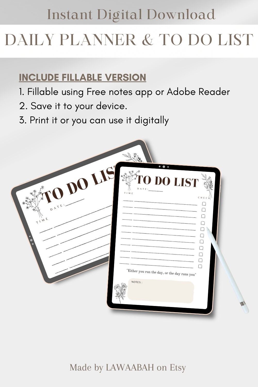 Minimal to Do List Printable, Simple Tasks List Template, Productivity ...