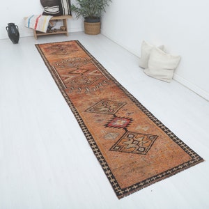 Vintage Runner, Oushak Runner,3x12 Runner Rug,Vintage Rug,Turkish Rug,3x12 Oushak Rug,Hallway Runner Rug,Natural Runner,Turkish Runner,14728