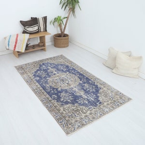 Alfombra vintage turca, alfombra suave 4x6, alfombra natural, alfombra descolorida, alfombra boho, alfombra de sala de estar, alfombra antigua, alfombra turca 4x6, alfombra vintage, alfombra de Anatolia, 9459