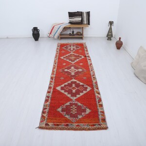 Anatolian Runner, Oushak Runner Rug, 3x10 Runner Rug, Antique Runner,Natural Runner,Soft Runner,Vintage Runner 3x10,Turkish Runner Rug,31429