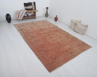 6x9 Rug, Handmade Wool Rug, Turkey Carpet, Wool Rug, Oushak Rug, Anatolian Rug, Turkish Rug, Vintage Rug, Bohemian Rug,Home Decor Rug,35968