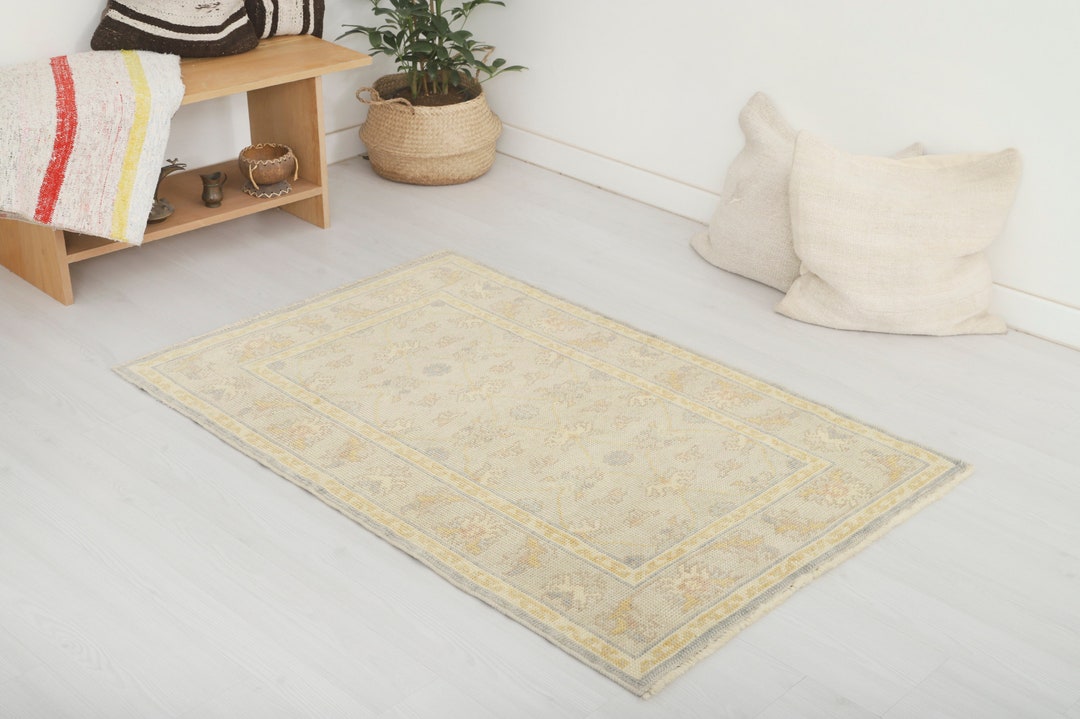 Natural Rug 3x5 Muted Colors Rug 3x5 Soft Rug Neutral Rug Etsy