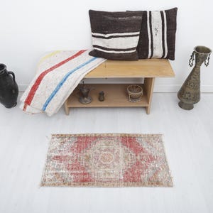 2x3 Oushak Rug, Vintage Rug, Small Size Rug, Turkish Mini Rug, Rug, 2x3 Mini Rug, Door Mat Rug, Turkish Rug, Anatolian Rug, Natural Rug,4231